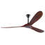 Ventilateur de plafond extérieur 72 pouces avec pales en bois massif, résistant à l'humidité pour les patios et les porches, noyer foncé, noir mat