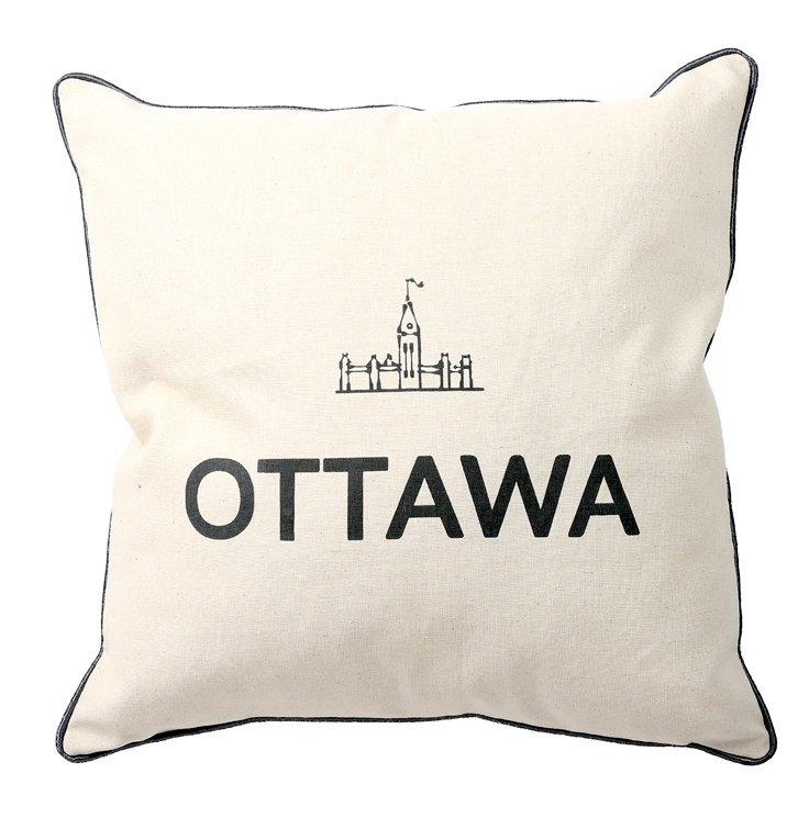 Coussin O Canada Cities - Ottawa, Plumes