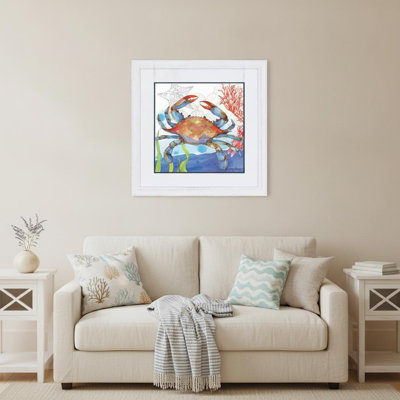 «Oceana Crab White», reproduction d'art encadrée