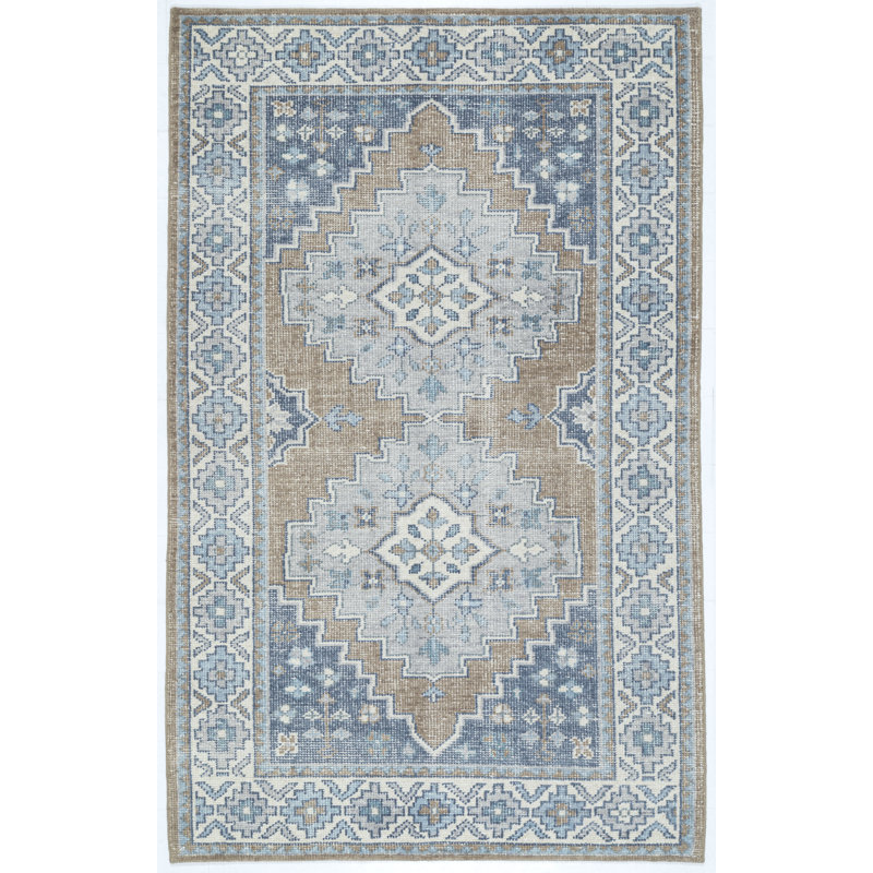 Tapis rectangulaire en laine Jordina, Rectangulaire 3 pi x 5 pi