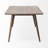 72" Dark Brown Solid Wood Dining Table