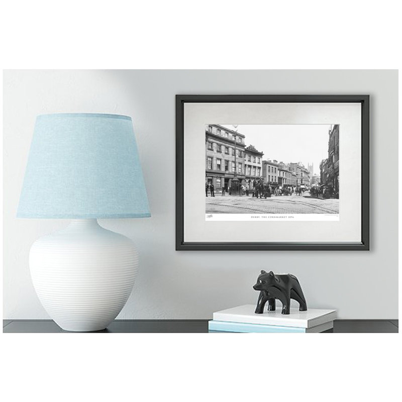 Derby, The Cornmarket 1896 - Single Picture Frame Print, 28cm H x 36cm W x 2.3cm D