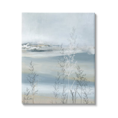 «Abstract Blue Landscape on Canvas» par Carol Robinson, reproduction