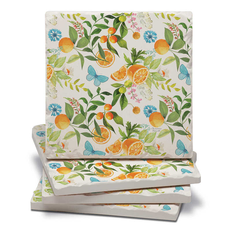 Ensemble de 4 sous-verres Sweet Clementine