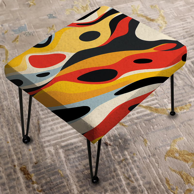 Lignes de jaune et rouge avec repose-pieds rectangulaire Pichuart