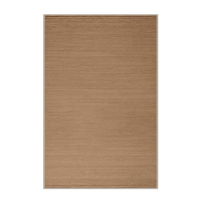 Tapis brun uni lavable à la machine