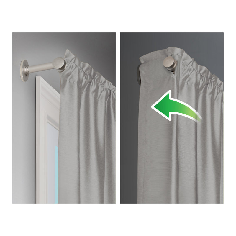 Paire de rideaux occultant et isolant avec passe-tringle Botelho, Gris