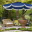 Parasol de patio 8 pi avec manivelle, 8 baleines et bouton poussoir inclinable | Idée de cadeau