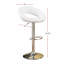 Tabouret de bar deux pièces, chaise à hauteur réglable avec pivot, tabouret de bar moderne pour la maison