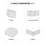 Édredon en faux suède 7 pièces pour très grand lit, design transitionnel, doux au toucher, 2 taies décoratives assorties, 3 coussins décoratifs, literie facile d'entretien