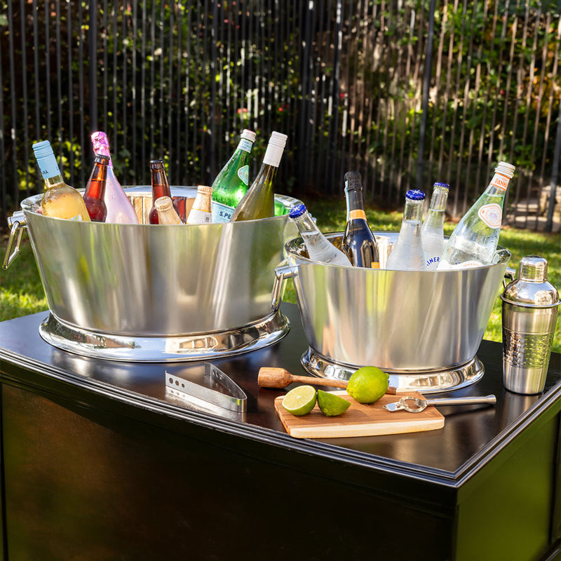 Prep & Savour Demetro Beverage Tub for Parties Stainless Steel Drink ...