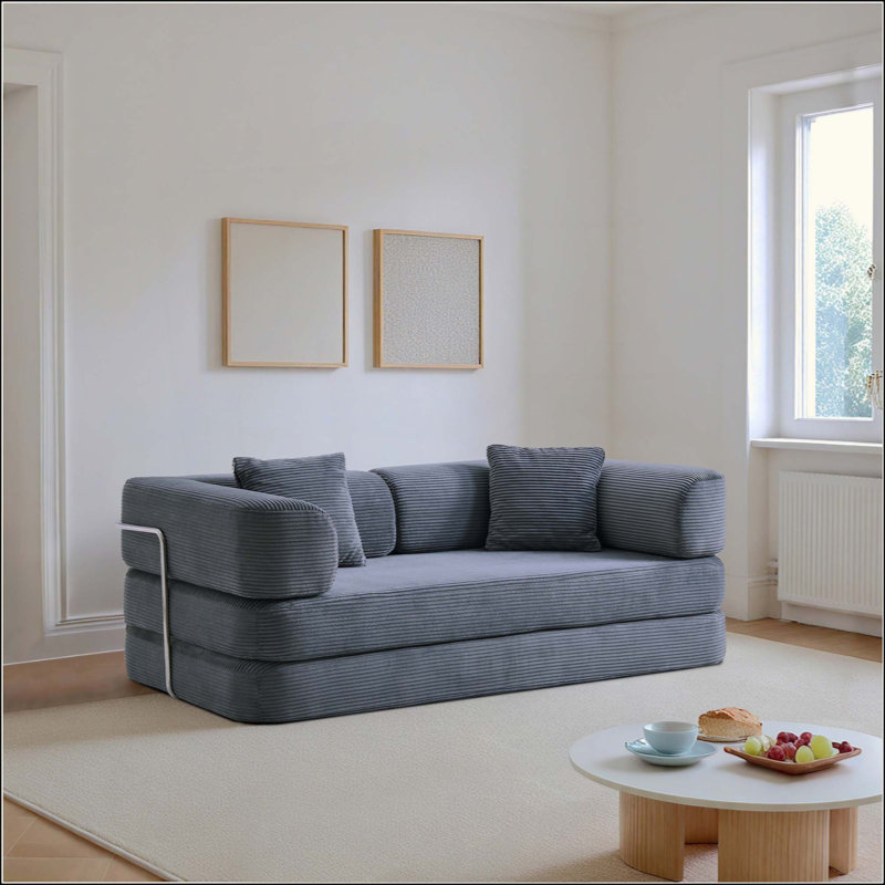 Canapé-lit, canapé compressé, canapé-lit convertible avec coussin convertible, stabilité accrue de la structure, canapé-lit confortable, pour la chambre du salon