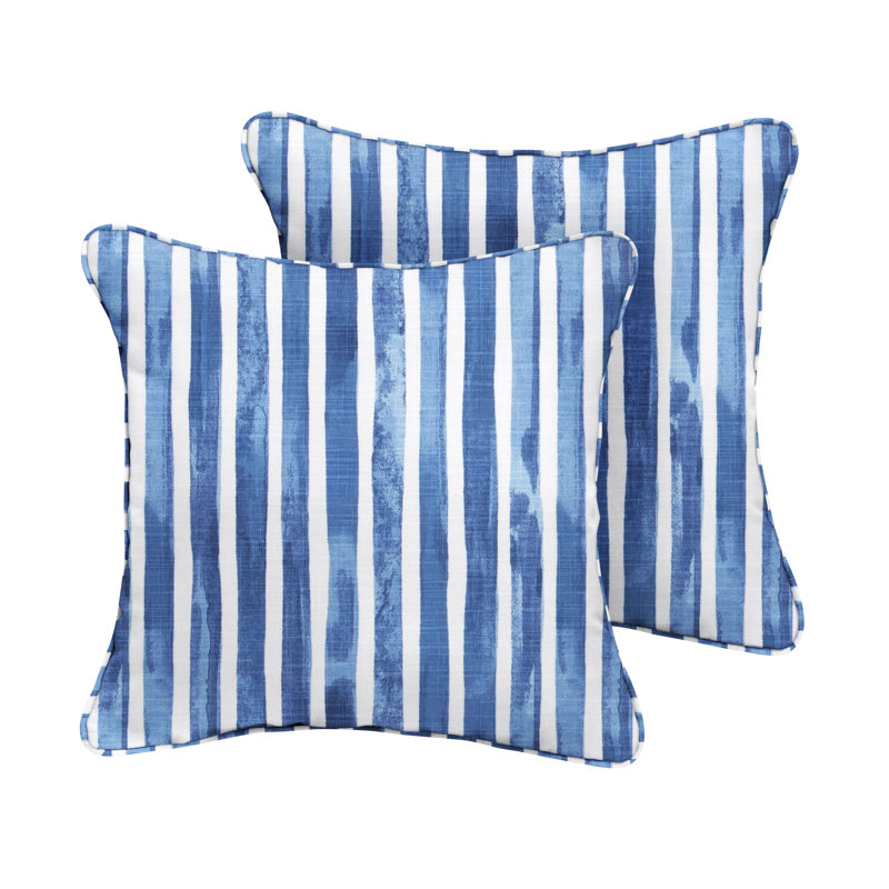 Coussin extérieur à rayures, 22 po x 22 po