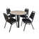 Kee Round Breakroom Table Top, 4 Restaurant Stack Chairs