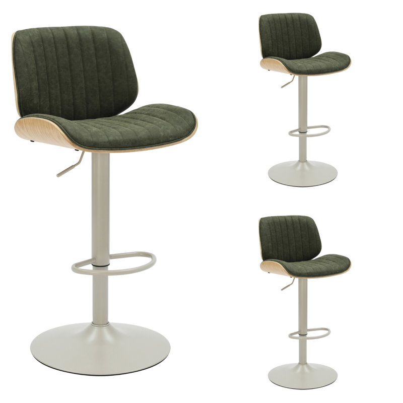 Ensemble de 3 tabourets de bar Westerfield, Vert