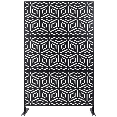 Outdoor & Indoor Privacy Screen Metal Privacy Screen 76" H×48" W