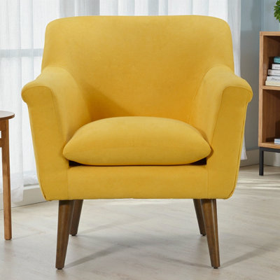 Rehaussez votre espace de vie avec le fauteuil surdimensionné jaune de 31,5 po Shelby: une déclaration de confort moderne