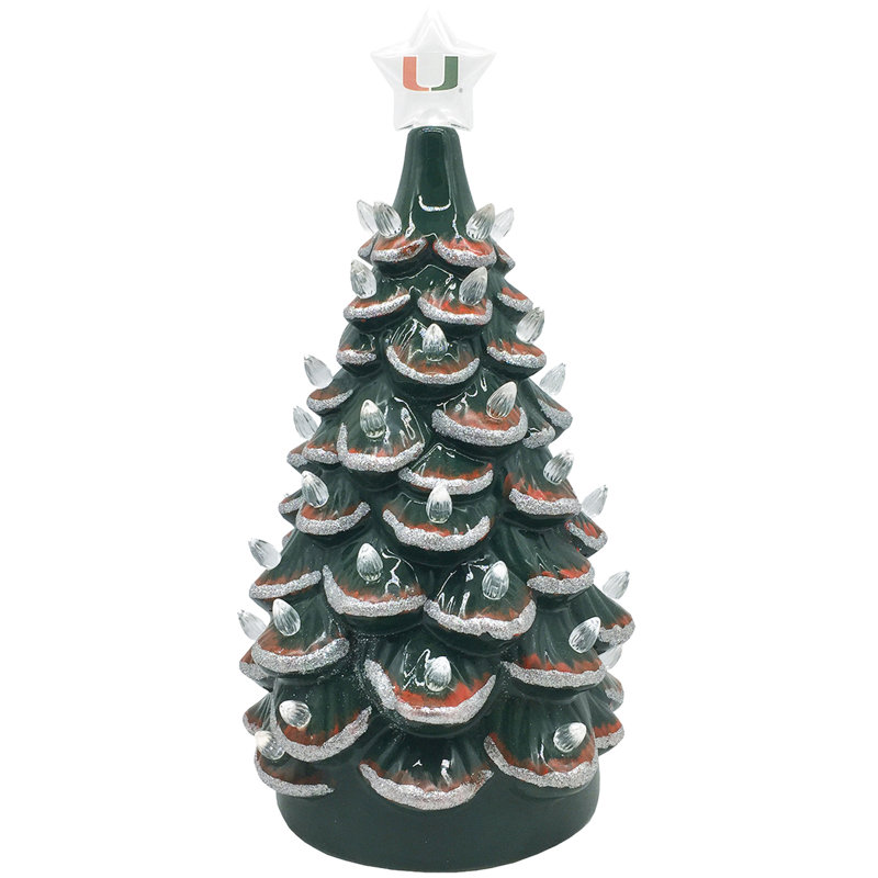 Arbre en céramique NCAA College Spirit, Hurricanes de Miami