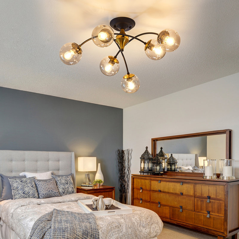 Jayia 6 - Light Dimmable Sputnik Sphere Chandelier