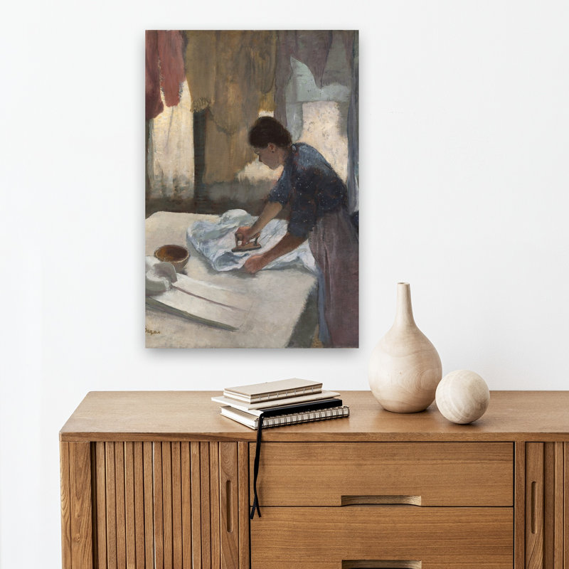 " Woman Ironing, C.1876-87 Abstract Contemporary Wall Art Print " by Edgar Degas, H 18 po x l 12 po