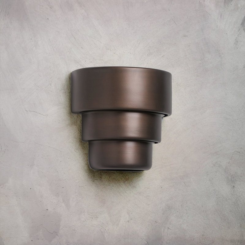 Hisae Ceramic Outdoor Wall Light, LED Bulb Included, Rubbed Bronze