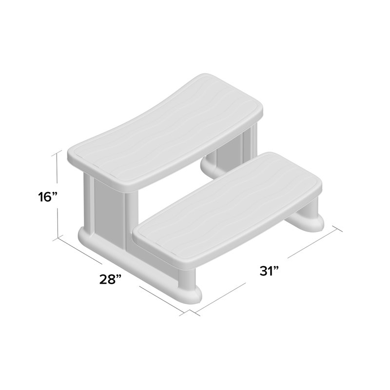 Espresso 2-Step Plastic Spa Step for Hot Tubs