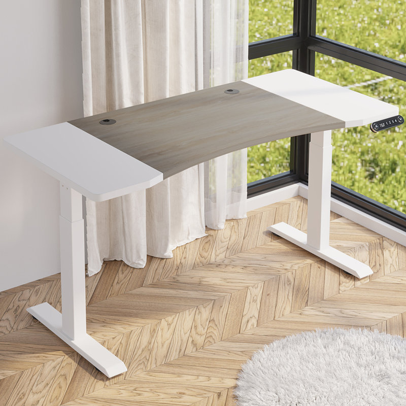 Bureau debout Arionna, Chêne / blanc, H 45 po x l 59 po x P 29 po