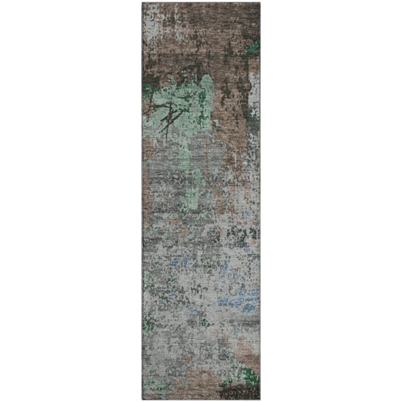 Premium Machine Washable Mayfield AMF1911 Abstract Rug, Runner 2'3" x 7'6"