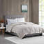 Couverture légère en duvet synthétique avec bordure en satin, blanche, taille King-134168034
