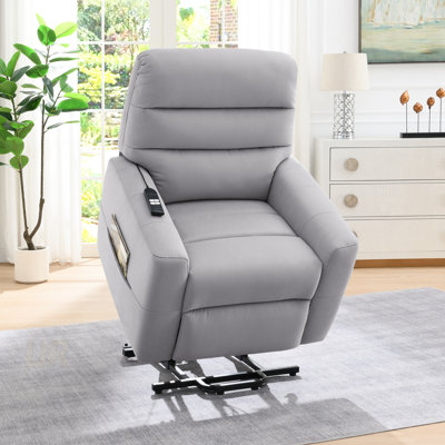 Freddie Leather Aire Power Motion Recliner With Lift, Comfortable And Versatile For Relaxation And Mobility Support