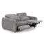 Brevig - Canapé moderne en tissu gris avec 2 fauteuils inclinables