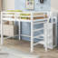 Lit mezzanine double avec garde-robe et escalier de rangement intégrés, blanc (ancien SKU: SM000527AAK)-2110099380