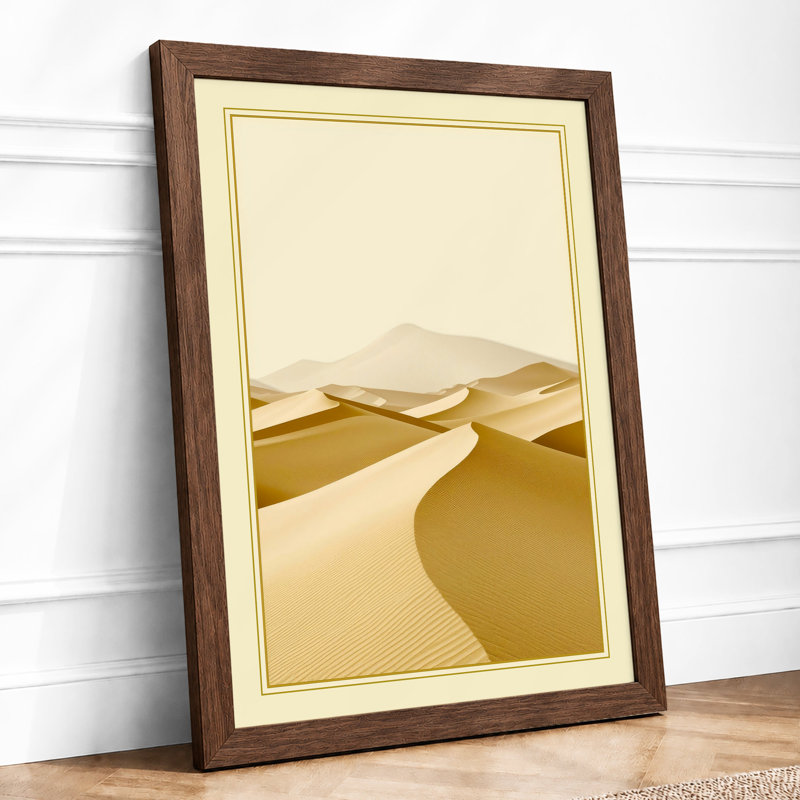 Desert Under Stars Minimalist - Print, Walnut, A1 - 84.1 x 59.4 cm