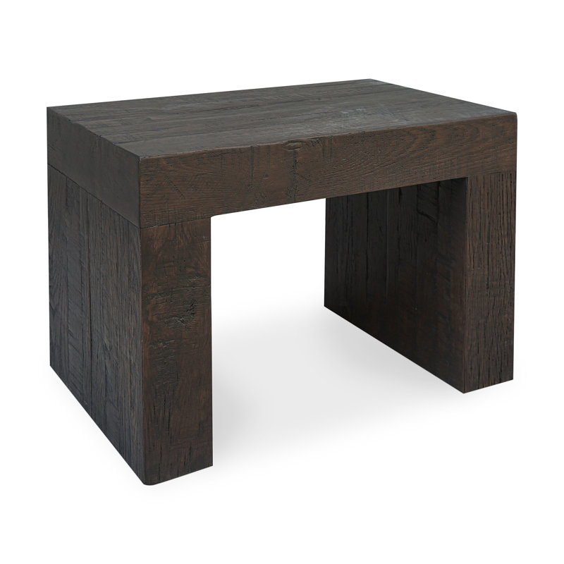 Tabouret en bois récupéré Adams, Brun