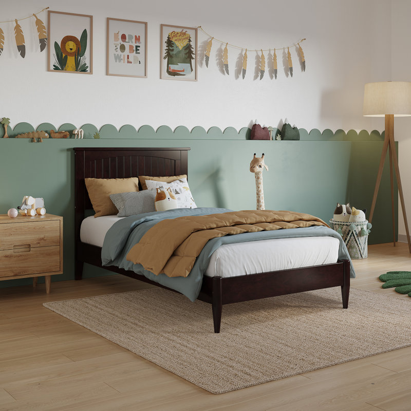  Lit plateforme Amandalee, Simple, Espresso