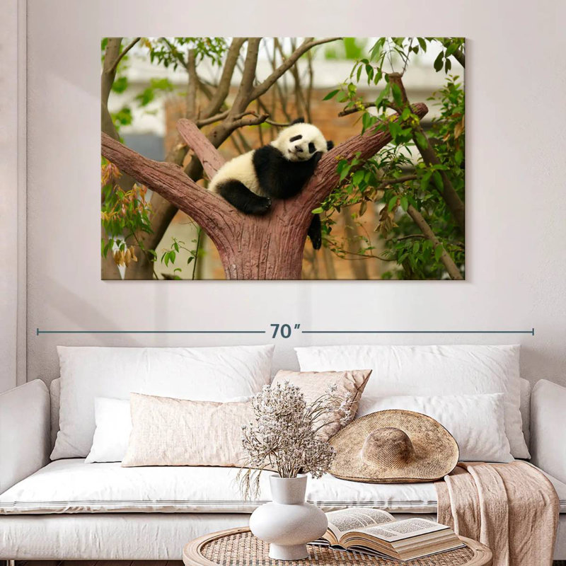 Brampt Sleeping Baby Panda, 34" H x 51" W