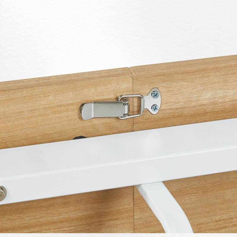 Table de salle à manger extensible, Blanc, Chêne clair, H 29,52 po x l 55,08 po x P 31,52 po