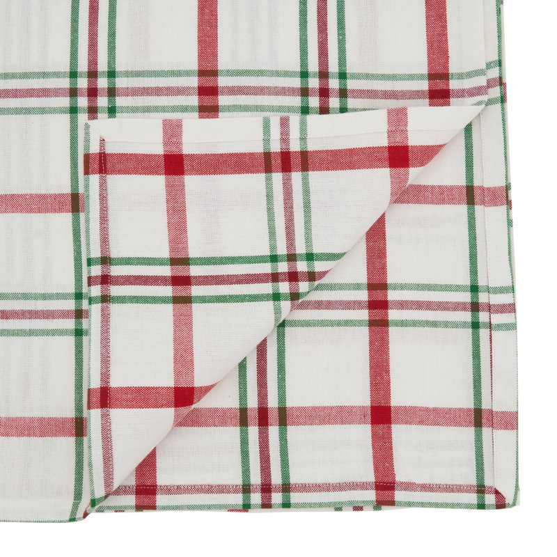 Aomame Plaid 100% Cotton Square Tablecloth