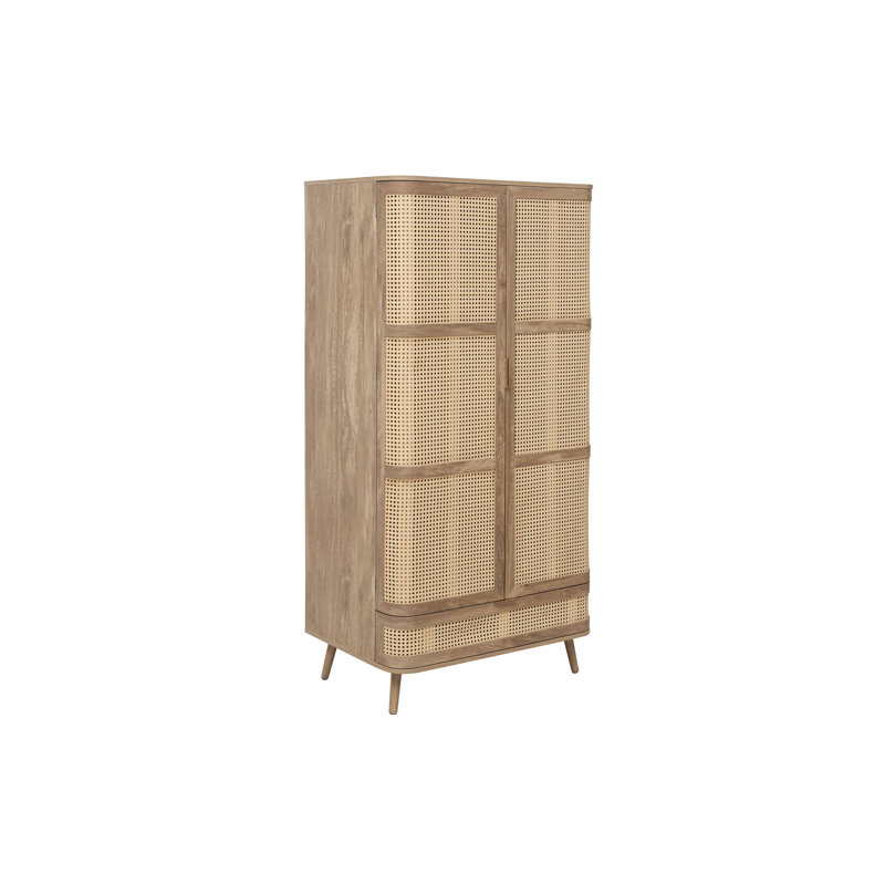 Alleyah 2 Door Manufactured Wood Wardrobe, Oak