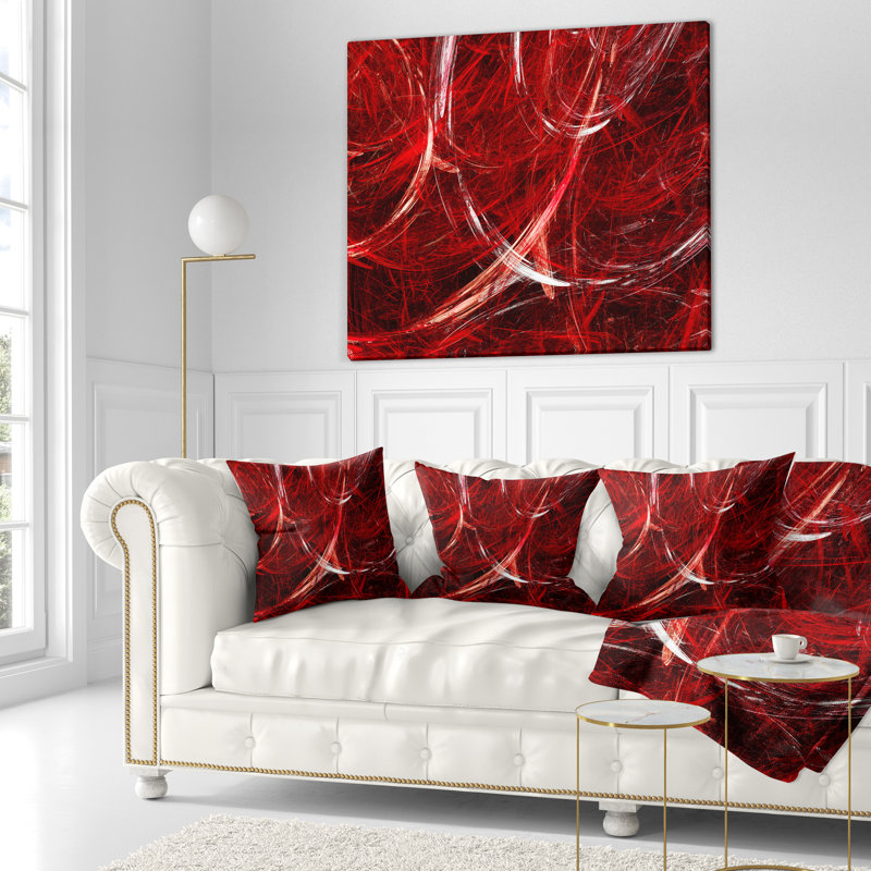 Swirling Clouds - Coussin décoratif à imprimé abstrait, Carré, 16 po x 16 po