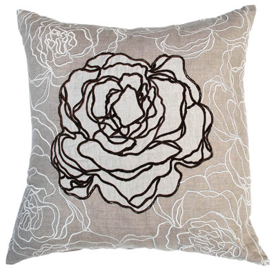 Cabbage Rose Square Pillow