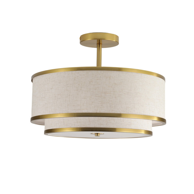Plafonnier moderne 15 po, Beige; or