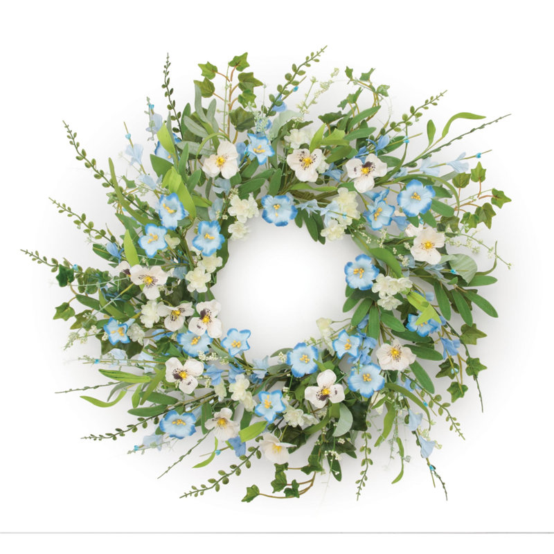 Couronne florale mixte 22 pouces