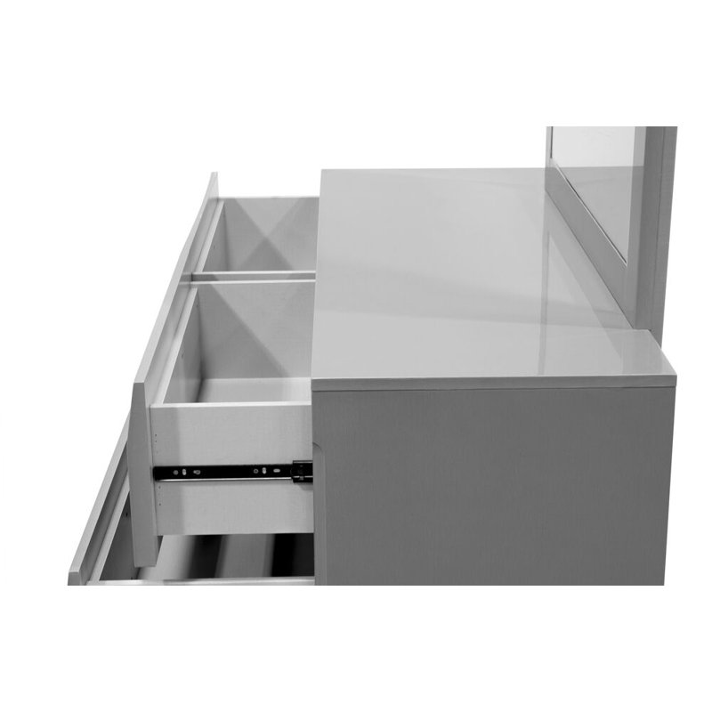 Commode 6 tiroirs avec miroir Braylea