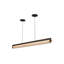 Nubis Linear Pendant - Dark Stained Walnut - Black Canopy - Split Canopy - Integrated LED - 4000K-534457