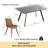 Johnmichael Modern Kitchen Dining Table Set, Dining Table with Upholstered Dining Chairs-1015673438