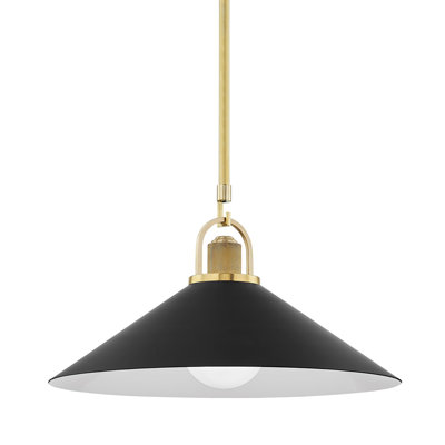 Luminaire suspendu conique à 1 lumière Syosset