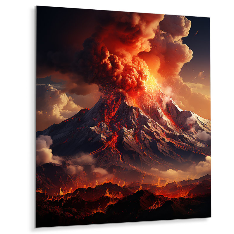 " Volcano Volcanic Essence ", 40" H x 30" W x 1.5" D