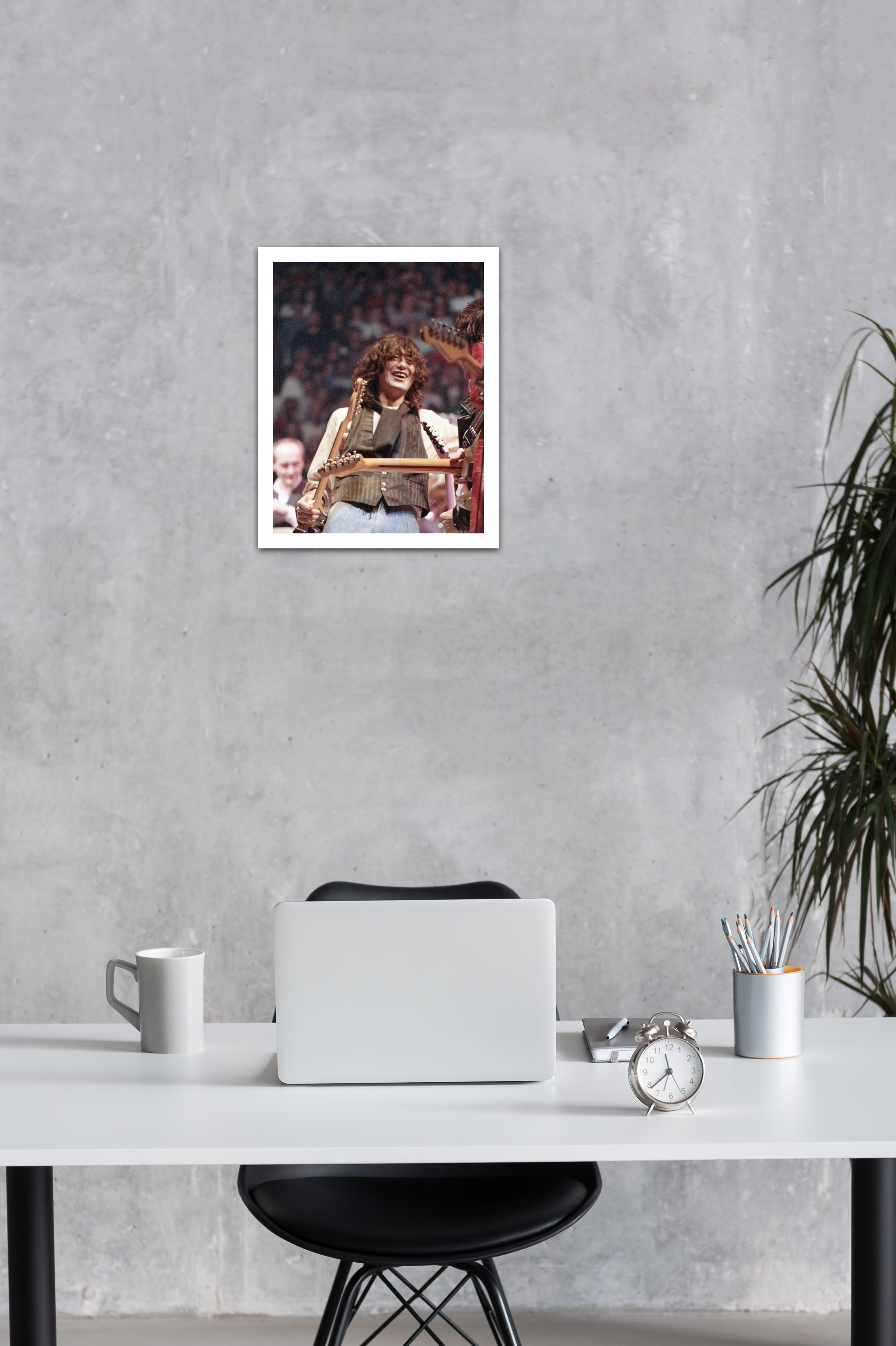 Globe Photos Entertainment " Smiling Jimmy Page Looking Away On Stage