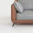 60" Modern Faux Leather Loveseat Sofa, 2-Seat Upholstered Couch with 3 Pillows, Comfy Living Room & Home Office Loveseat with Iron Legs, Orange & Gray Combo-124736873